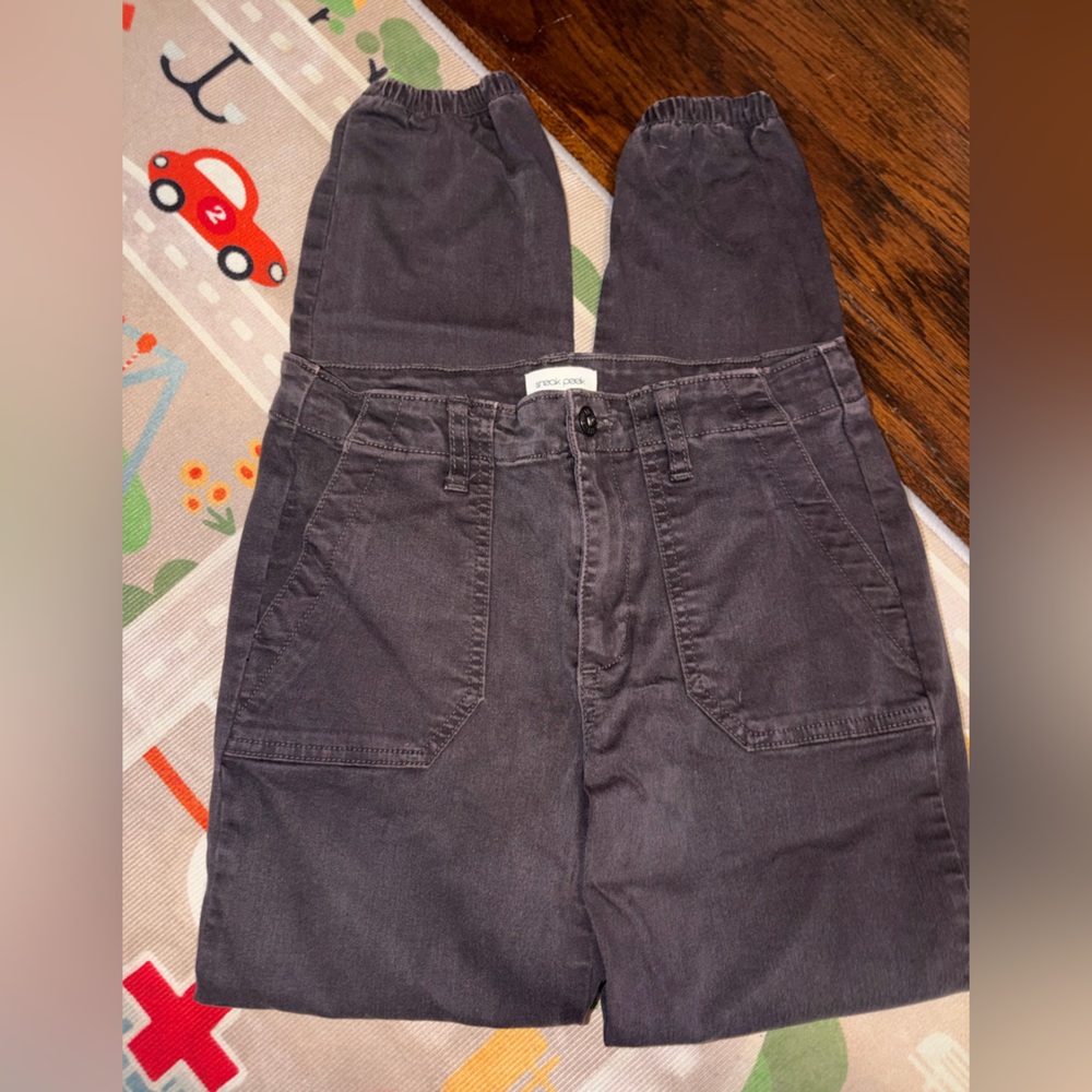 Sneak peek denim joggers